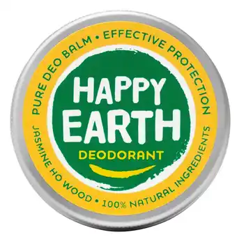 Kruidvat Happy Earth 100% Natural Jasmine Ho Wood Deodorant Balm aanbieding