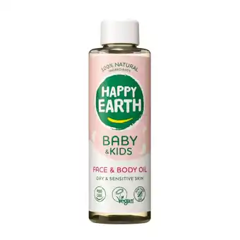 Kruidvat Happy Earth Baby & Kids 100% Natural Face & Body Oil aanbieding