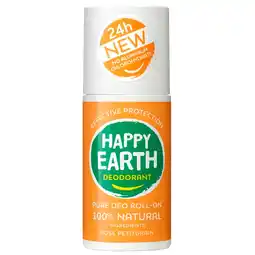 Kruidvat Happy Earth Rose Petitgrain Deodorant Roller aanbieding