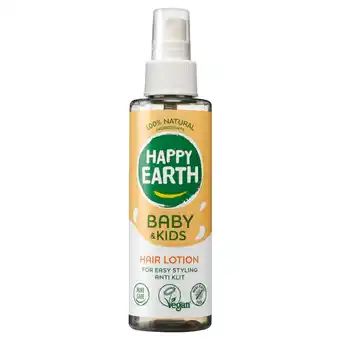 Kruidvat Happy Earth Baby & Kids 100% Natural Hair Lotion aanbieding