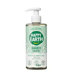 Kruidvat Happy Earth Baby & Kids 100% Natural Wash & Bath Gel aanbieding