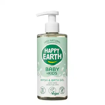 Kruidvat Happy Earth Baby & Kids 100% Natural Wash & Bath Gel aanbieding