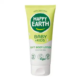 Kruidvat Happy Earth Baby & Kids 100% Natural Soft Bodylotion aanbieding