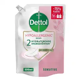 Kruidvat Dettol Sensitive Antibacteriële Wasgel Navulling aanbieding