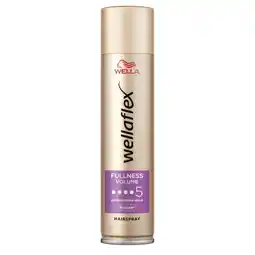 Kruidvat Wella Wellaflex Fullness Volume Hold 5 Haarspray aanbieding