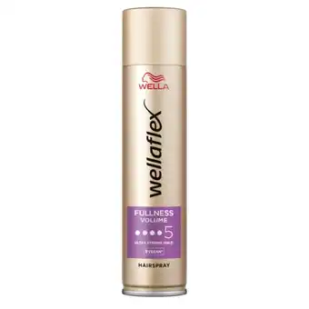 Kruidvat Wella Wellaflex Fullness Volume Hold 5 Haarspray aanbieding