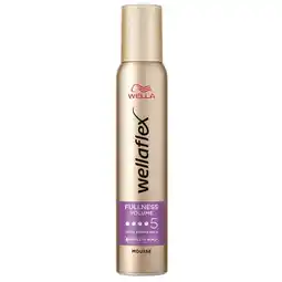 Kruidvat Wella Wellaflex Fullness Volume Hold 5 Mousse aanbieding