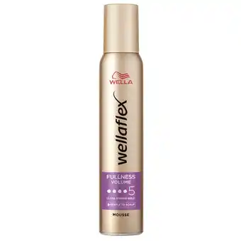 Kruidvat Wella Wellaflex Fullness Volume Hold 5 Mousse aanbieding