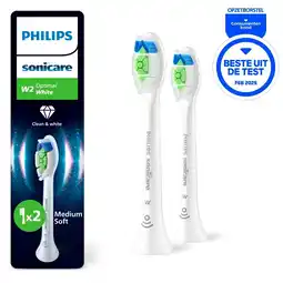 Kruidvat Philips Sonicare W2 Optimal White HX6062/10 Opzetborstels aanbieding