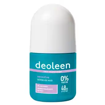 Kruidvat Deoleen Sensitive Antitranspirant Roller aanbieding