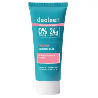 Kruidvat Deoleen Regular Antitranspirant Crème aanbieding