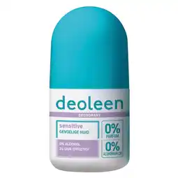 Kruidvat Deoleen 0% Sensitive Deodorant Roller aanbieding