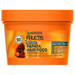 Kruidvat Garnier Fructis Color Repairing Papaya Hair Food 3-in-1 Haarmasker aanbieding