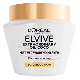Kruidvat L'Oréal Paris Elvive Extraordinary Oil Fijne Kokosolie 2-In-1 Haarmasker aanbieding