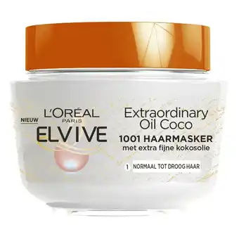 Kruidvat L'Oréal Paris Elvive Extraordinary Oil Fijne Kokosolie 2-In-1 Haarmasker aanbieding
