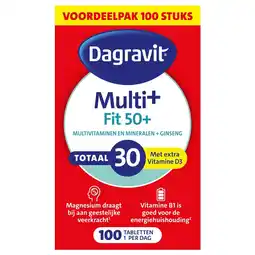 Kruidvat Dagravit Totaal 30 Vitaal 50+ Tabletten aanbieding
