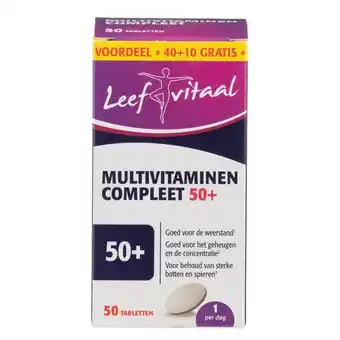 Kruidvat Leefvitaal Multivitaminen Compleet 50+ Tabletten aanbieding