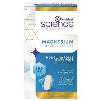 Kruidvat Kruidvat Science Magnesium Bisglycinaat Tabletten aanbieding