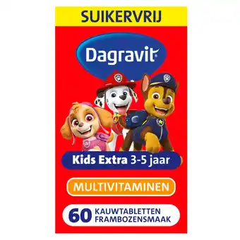 Kruidvat Dagravit Kids-Xtra Paw Patrol 3-5 jaar Kauwtabletten aanbieding