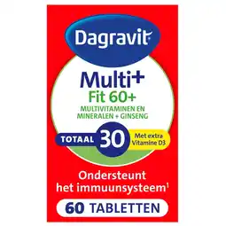 Kruidvat Dagravit Totaal 30 Vitaal 60+ Multivitaminen Tabletten aanbieding