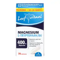 Kruidvat Leefvitaal Magnesium L-Tryptofaan/B6 Capsules aanbieding