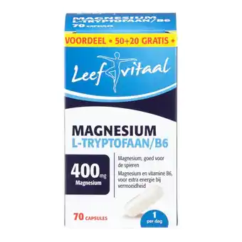 Kruidvat Leefvitaal Magnesium L-Tryptofaan/B6 Capsules aanbieding