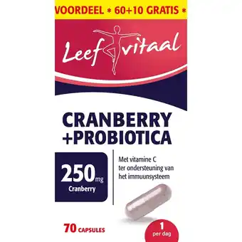Kruidvat Leefvitaal Cranberry + Probiotica Capsules aanbieding