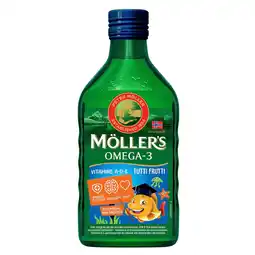 Kruidvat Möller's Omega-3 Tutti Frutti Visolie aanbieding
