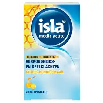 Kruidvat Isla Medic Acute Citrus-Honing Keelpastilles aanbieding