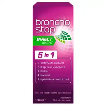Kruidvat Bronchostop Direct Nacht 5-in-1 Hoestdrank aanbieding
