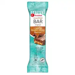 Kruidvat Kruidvat Crunchy Double Choco Maaltijdreep aanbieding