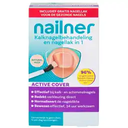 Kruidvat Nailner Active Cover Kalknagelbehandeling en Nagellak aanbieding
