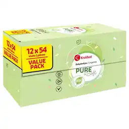 Kruidvat Kruidvat Pure & Soft Babydoekjes aanbieding