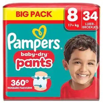 Kruidvat Pampers Baby-Dry Pants Maat 8 Luierbroekjes aanbieding