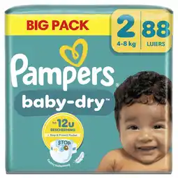 Kruidvat Pampers Baby-Dry Maat 2 Luiers aanbieding