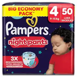 Kruidvat Pampers Night Pants Maat 4 Luierbroekjes aanbieding