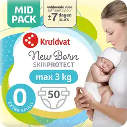 Kruidvat Kruidvat NewBorn Extra Small Maat 0 Luiers Midpack aanbieding