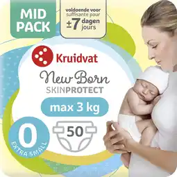 Kruidvat Kruidvat NewBorn Extra Small Maat 0 Luiers Midpack aanbieding