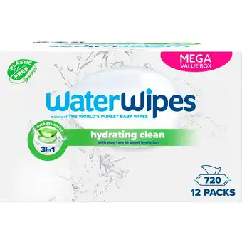 Kruidvat WaterWipes Hydrating Clean Babydoekjes aanbieding