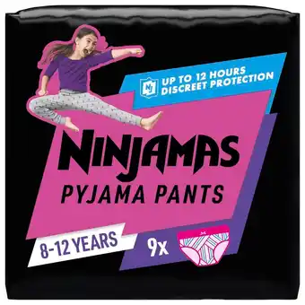 Kruidvat Pampers Ninjamas Meisjes 8-12 Jaar Pyjama Pants aanbieding