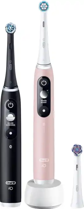 Coolblue Oral-B iO Series 6N Duo Pack Zwart + Roze aanbieding
