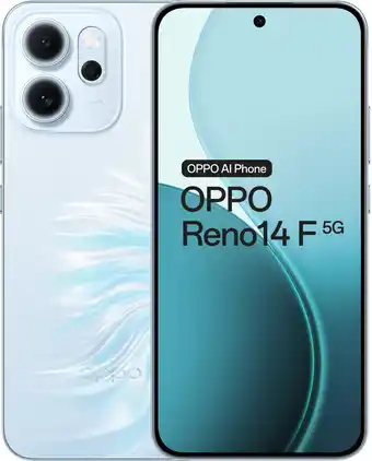 Coolblue OPPO Reno 14 F 256GB Blauw 5G aanbieding