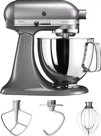 Coolblue KitchenAid Artisan Mixer 5KSM125 Contourzilver aanbieding