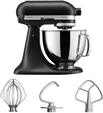 Coolblue KitchenAid Artisan Mixer 5KSM125EBM Mat Zwart aanbieding