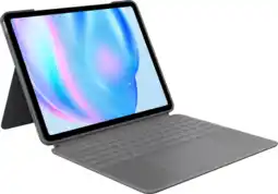 Coolblue Logitech Combo Touch Apple iPad Air 13 (2025/2024) Toetsenbord Hoes QWERTY Grijs aanbieding