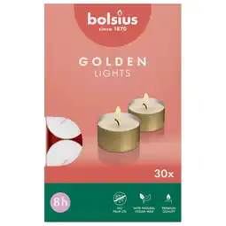 Kruidvat Bolsius Golden Lights 8-Uur Waxinelichtjes aanbieding
