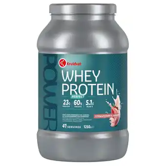 Kruidvat Kruidvat 100% Pure Whey met Aardbeismaak aanbieding