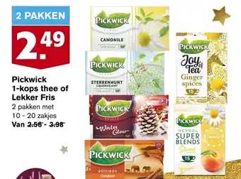 Hoogvliet Pickwick 1-kops thee of Lekker Fris aanbieding