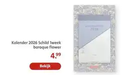 Bruna Kalender 2026 Schild 1week baroque flower aanbieding