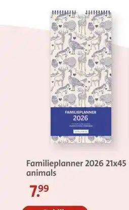 Bruna Familieplanner 2026 21x45 animals aanbieding